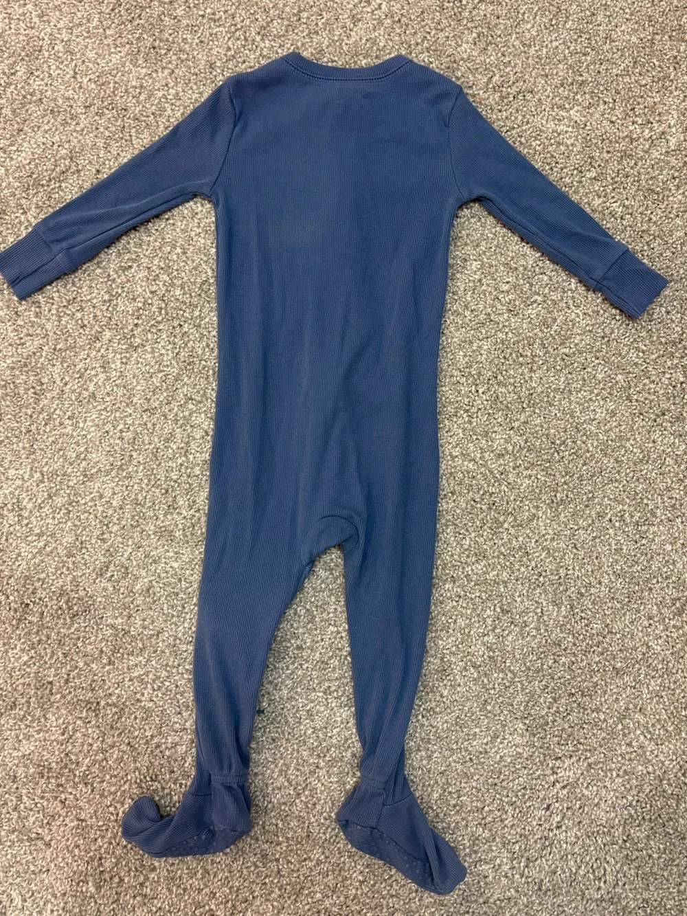 Old Navy Footed One-Piece Pajamas in Navy Blue and Sage Green
